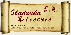 Sladunka Milićević vizit kartica